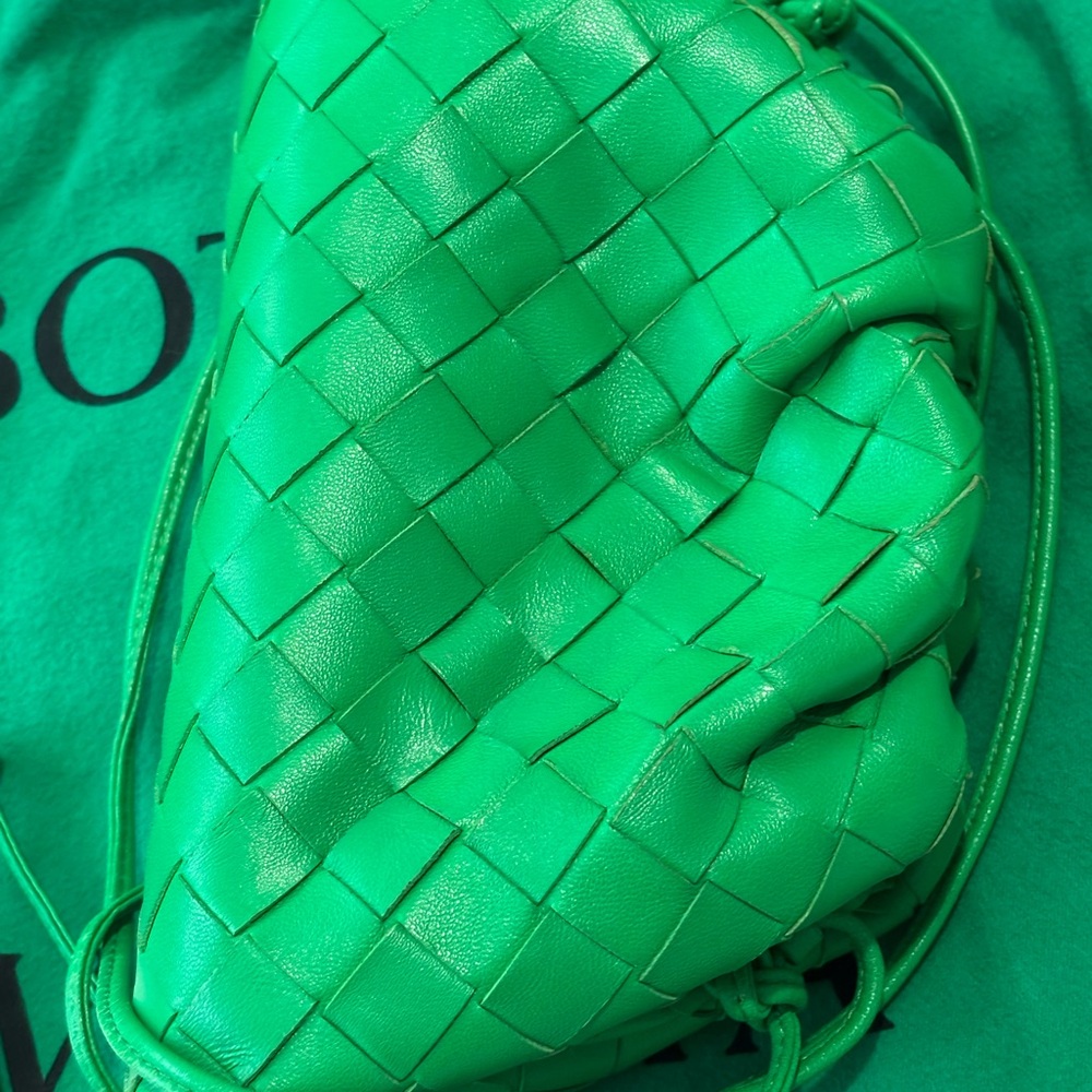 Authentic Bottega Veneta Intrecciato mini pouch clutch parakeet - Picture 6 of 10